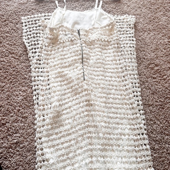 Fate Crochet Lace Maxi Dress Side Split Women’s M - Picture 9 of 10